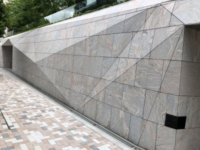 Exterior Wall Of A Residential Area In Tokyo Harbor Area, Japan