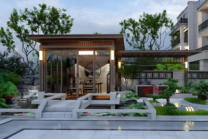 大理石用于庭院铺贴的基本流程